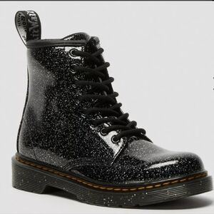 Dr. Martens Kids Glittery Black Boots